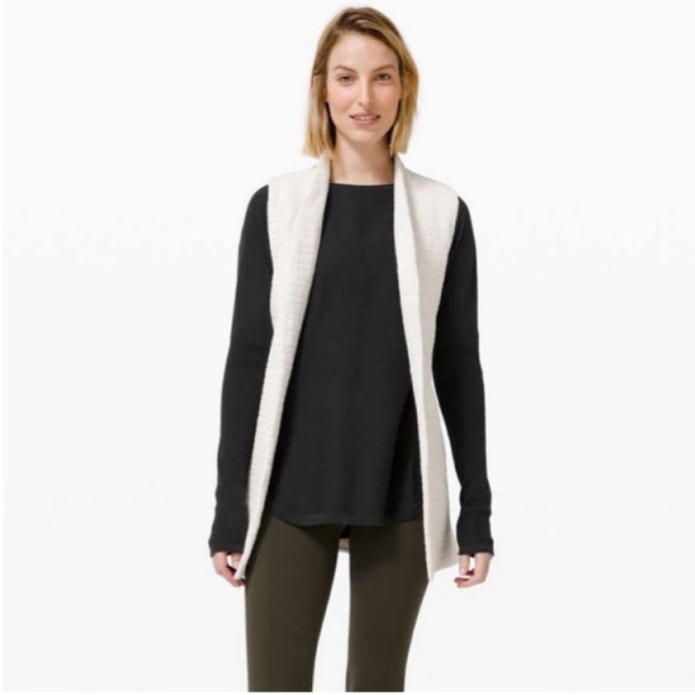 Lululemon Black Take it All In Cotton Knit Sweater